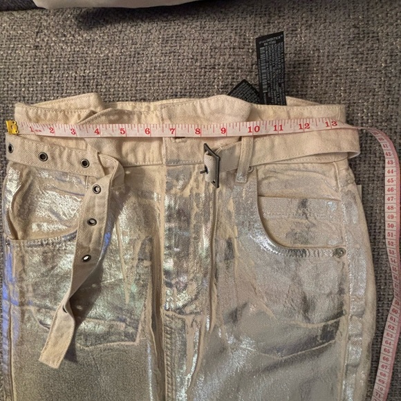 NWOT Zara Metallic Silver High-Waisted Midi Skirt – Size Small - Picture 15 of 15